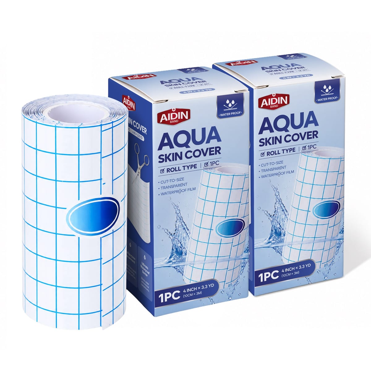 Aqua Skin Cover — Waterproof film roll · 4 in × 3.3 yd